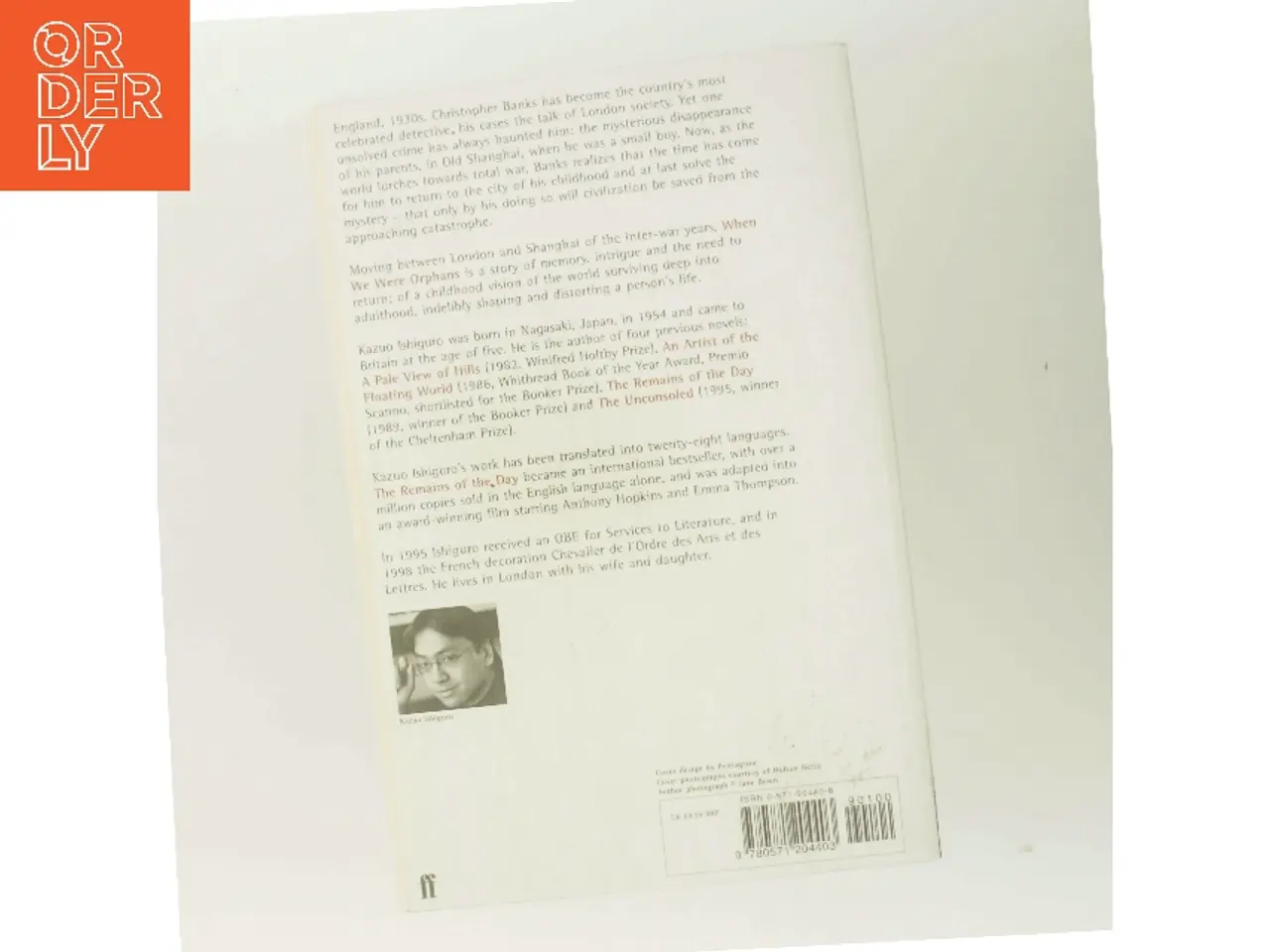Billede 3 - When we were orphans af Kazuo Ishiguro (Bog)