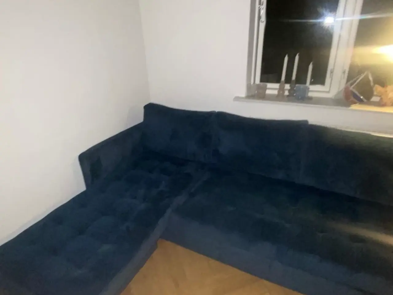 Billede 2 - Blå sofa m. Chaiselong