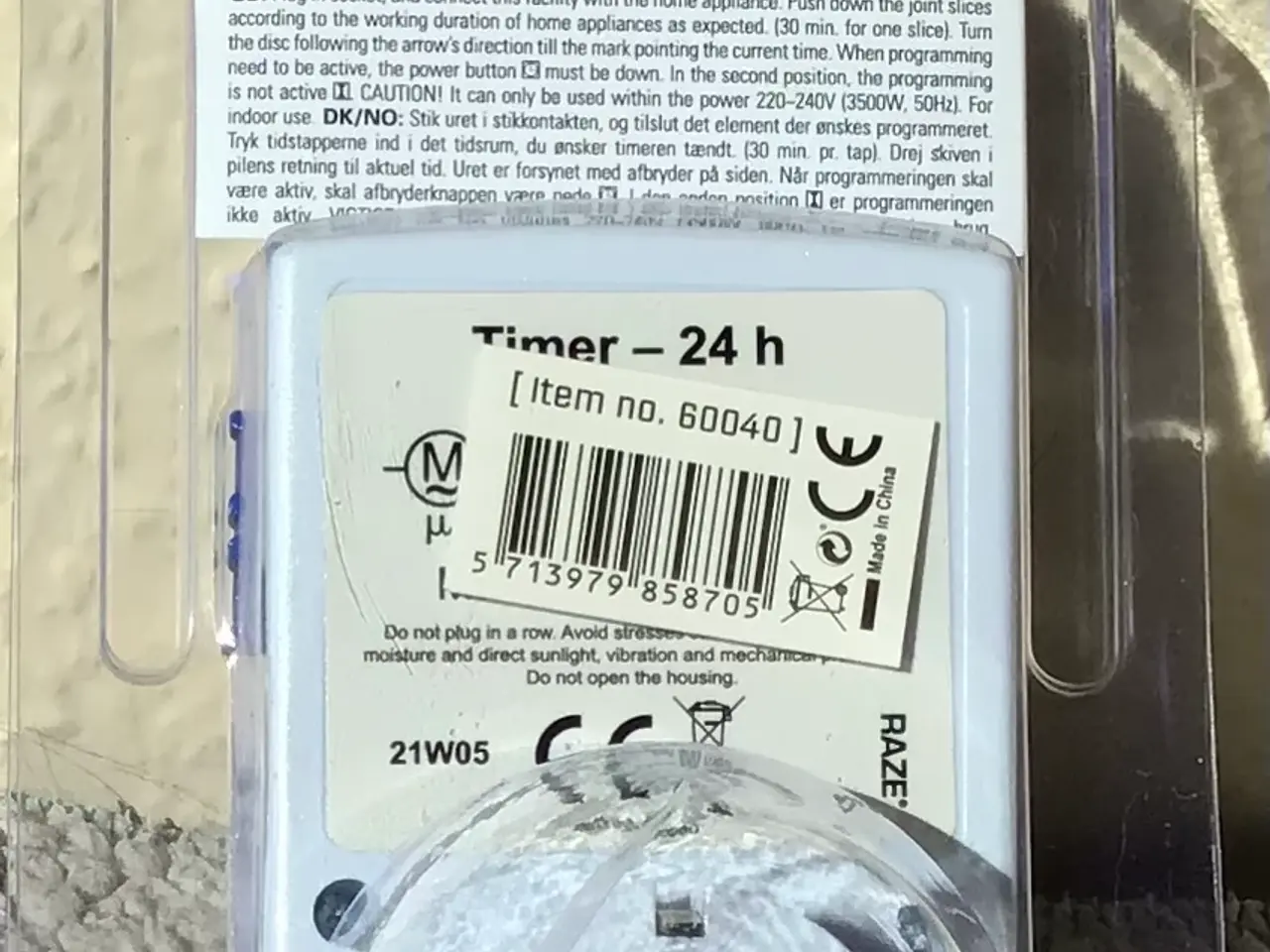 Billede 1 - RAZE timer tænd/sluk ur