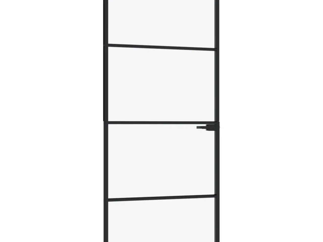 Billede 2 - Glasdør 83 x 201,5 cm - sort/transparent