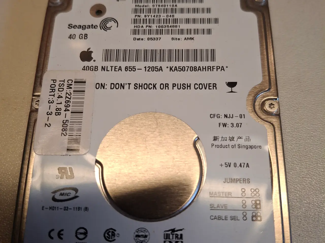 Billede 2 - 4 Stk. Harddisk  40 GB IDE  +  Harddisk 30 GB  mus