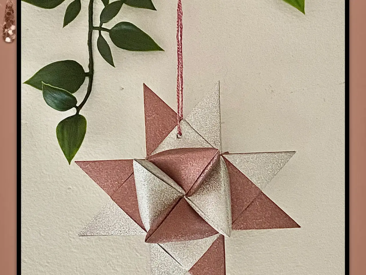 Billede 1 - Rosa/sølv glitter stjerner