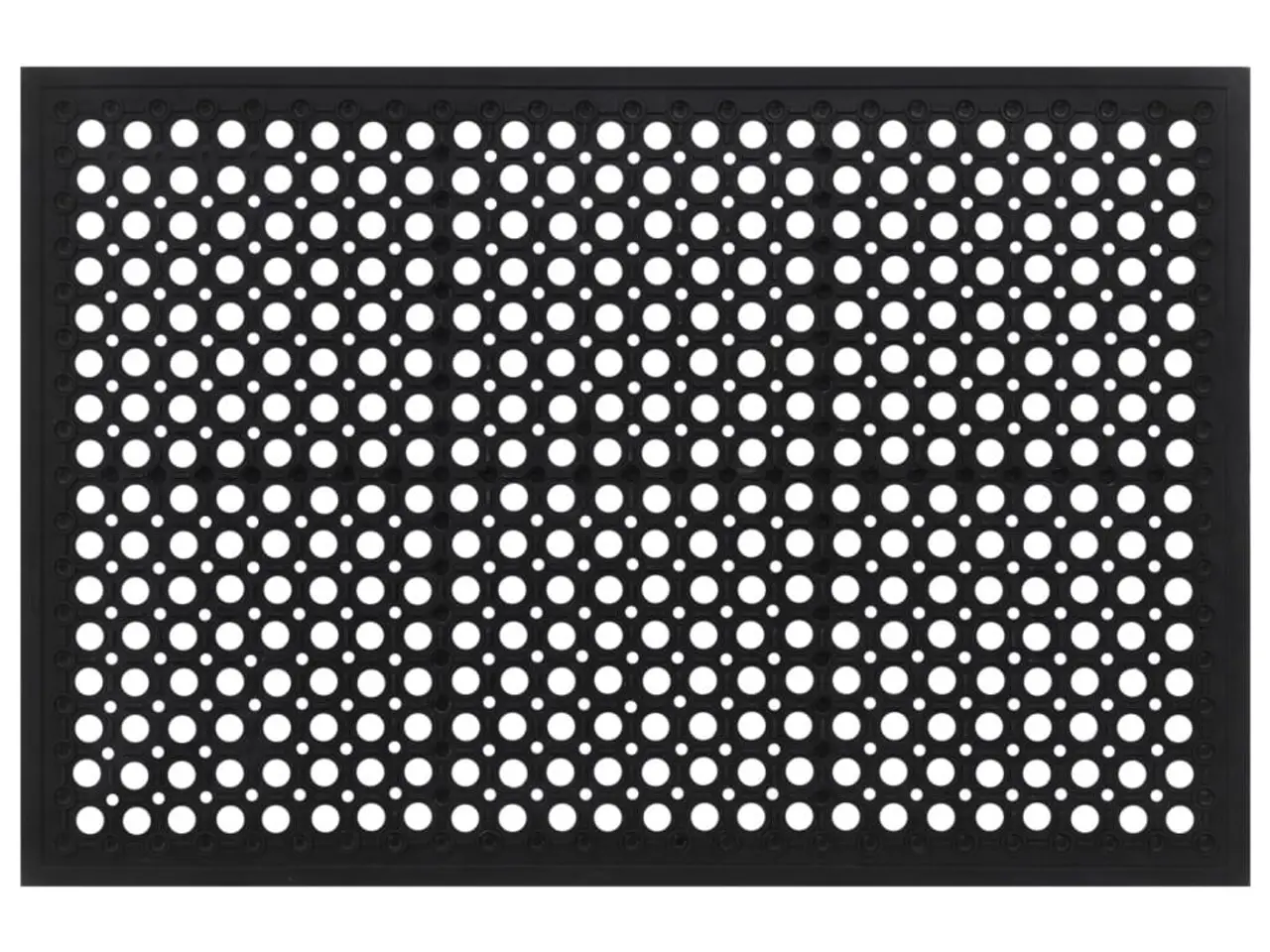 Billede 3 - Dørmåtte 60 × 90 cm i gummi - rektangulær, sort