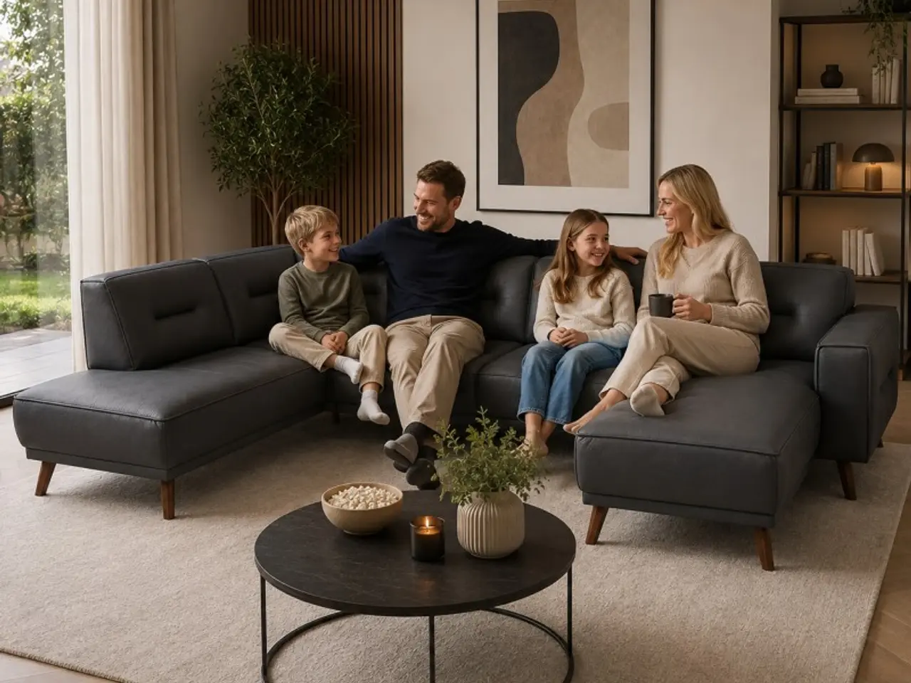 Billede 9 - Hjort Knudsen Melby læder Hjørnesofa med Chaiselong Højrevendt