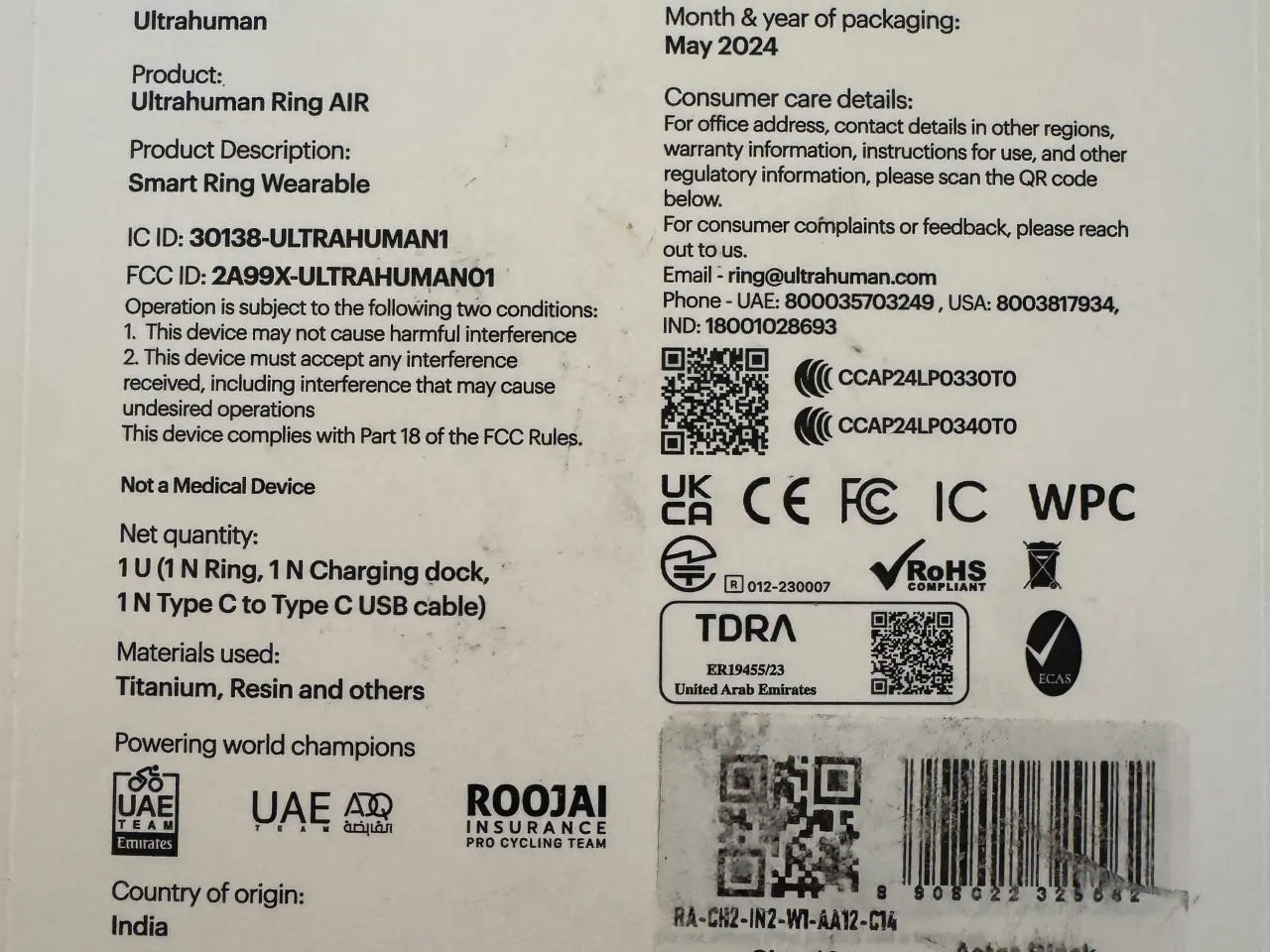 Billede 6 - Ultrahuman Ring Air Smartring Sort