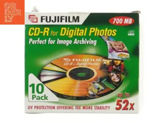 Fujifilm CD-R 700 MB 10-pak fra Fujifilm (str. 10 stk 13x15 cm)