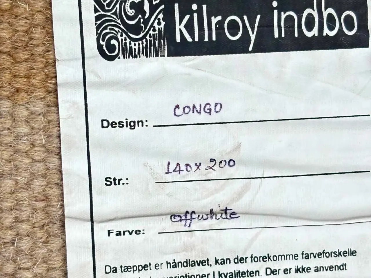 Billede 4 - Indbo Congo uldtæppe 140 × 200 cm – 100 % uld – Ny