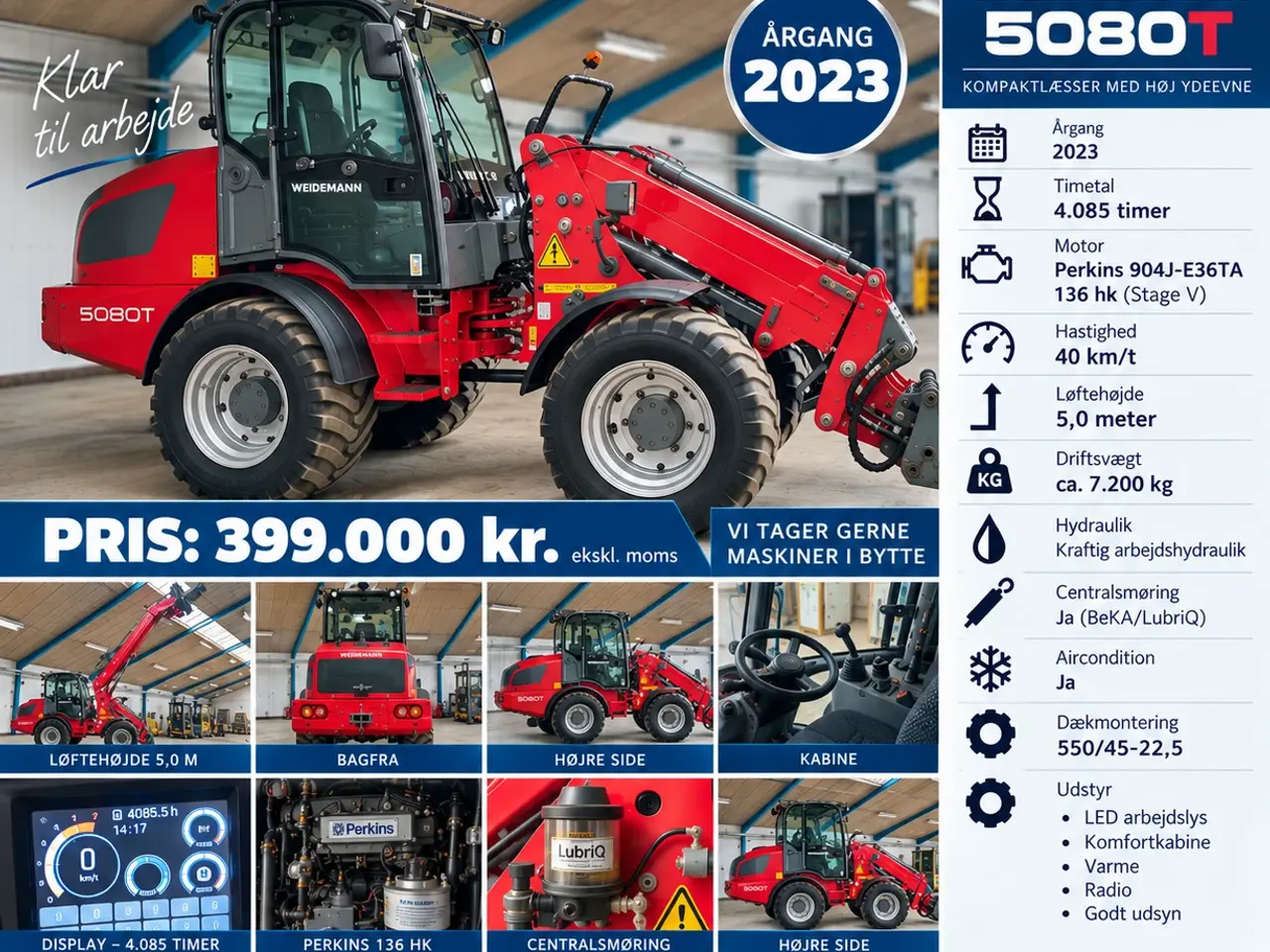 Billede 1 - WEIDEMANN 5080T 2023
