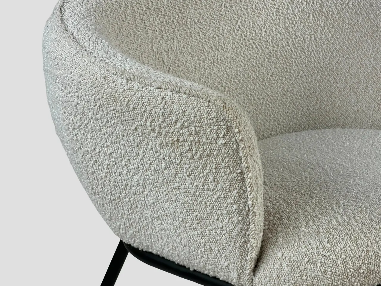 Billede 6 - Ellos Home Xander Loungestol – Hvid/Beige/Sort Stel