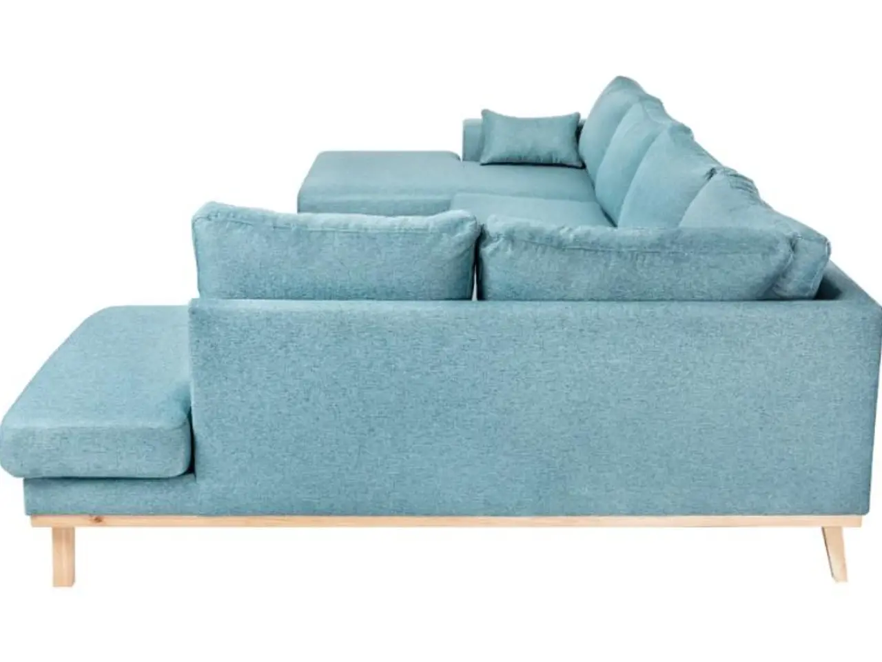 Billede 3 - Simone U-sofa venstrevendt - blå stof, Rino 37