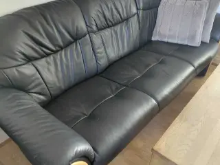 Flot Hjort Knudsen lædersofa sæt (2 + 3 pers.)