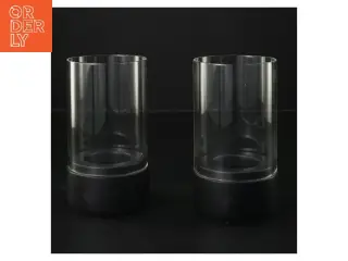 Sæt med glas lysestager (str. 14 cm)
