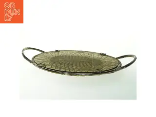 Dekorativ Fil de Fer bakke med håndtag (str. 42x26 cm)