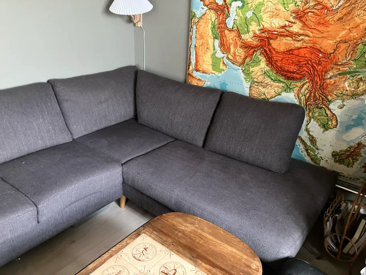 Billede 1 - U sofa koksgrå stof