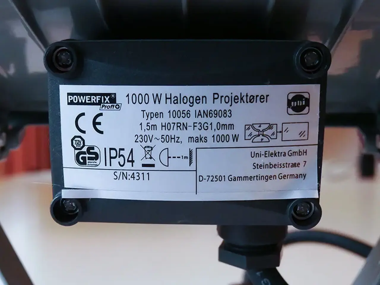 Billede 2 - 2 stk.1000w arbejdslamper + ekstra pærer