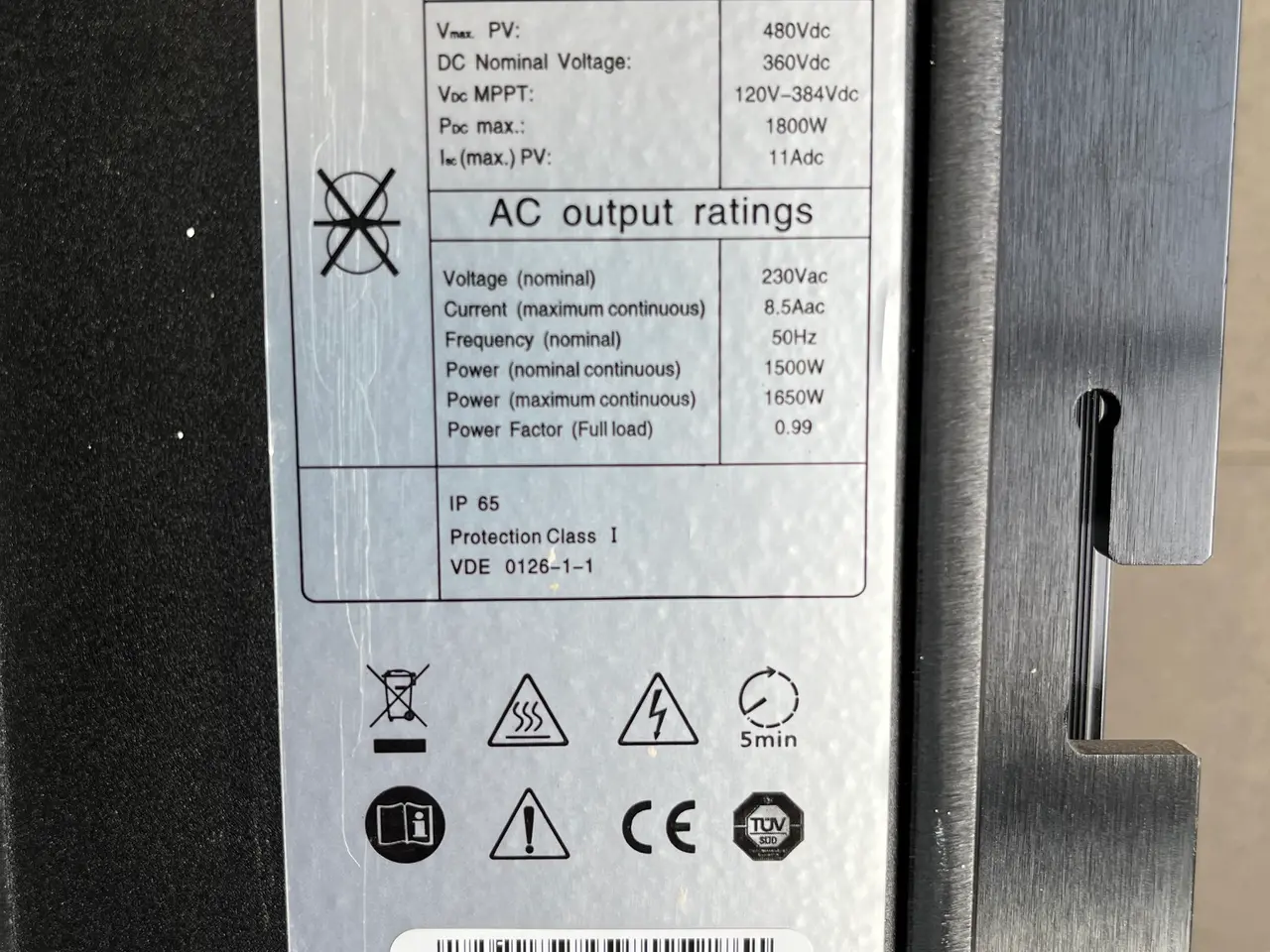 Billede 2 - Saj 1,5 KW solcelle inverter inverter