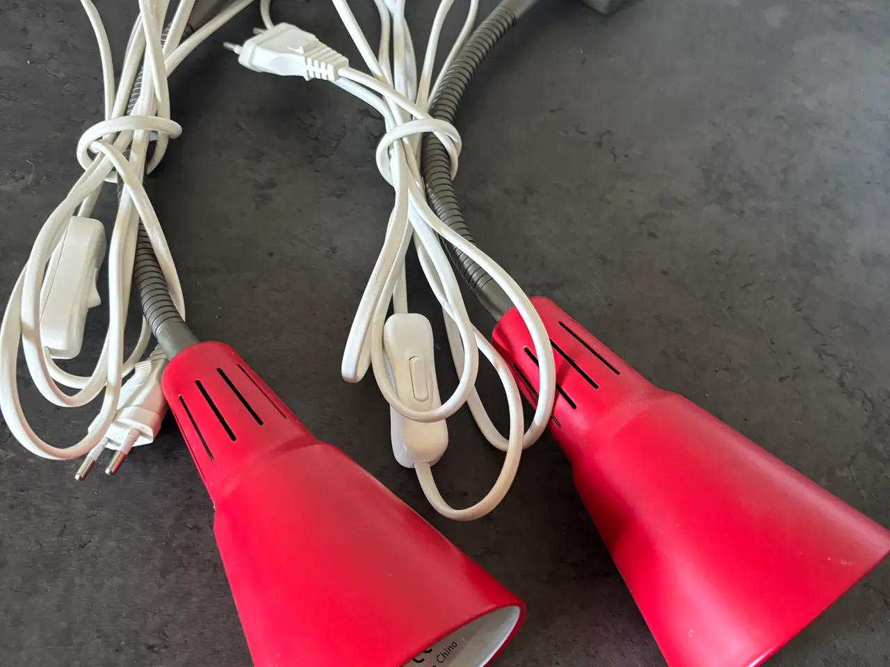 Billede 1 - 2 x Retro IKEA KVART lamper rød