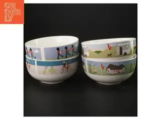 Porcelænsskåle med danske motiver fra Denmark (str. Ø 13x6 cm)