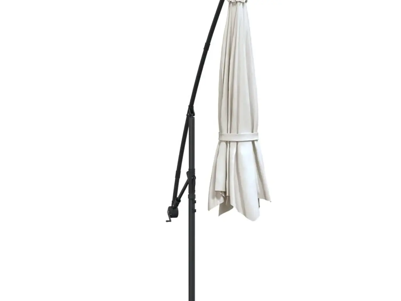 Billede 8 - Hængeparasol med LED-belysning 300 cm - sandfarvet, metalstang