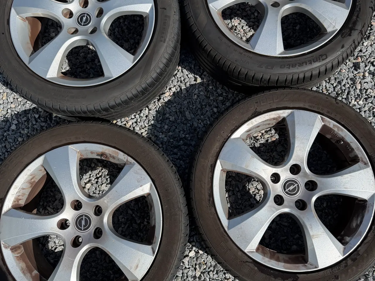 Billede 1 - 4 stk. originale Opel 18” alufælge med sommerdæk s
