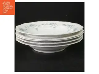Porcelænstallerken med blomsterdekor fra Rosenthal (str. Ø. 21,5 cm)