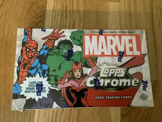 Forseglede Topps Chrome Marvel 2024 - Hobby Box