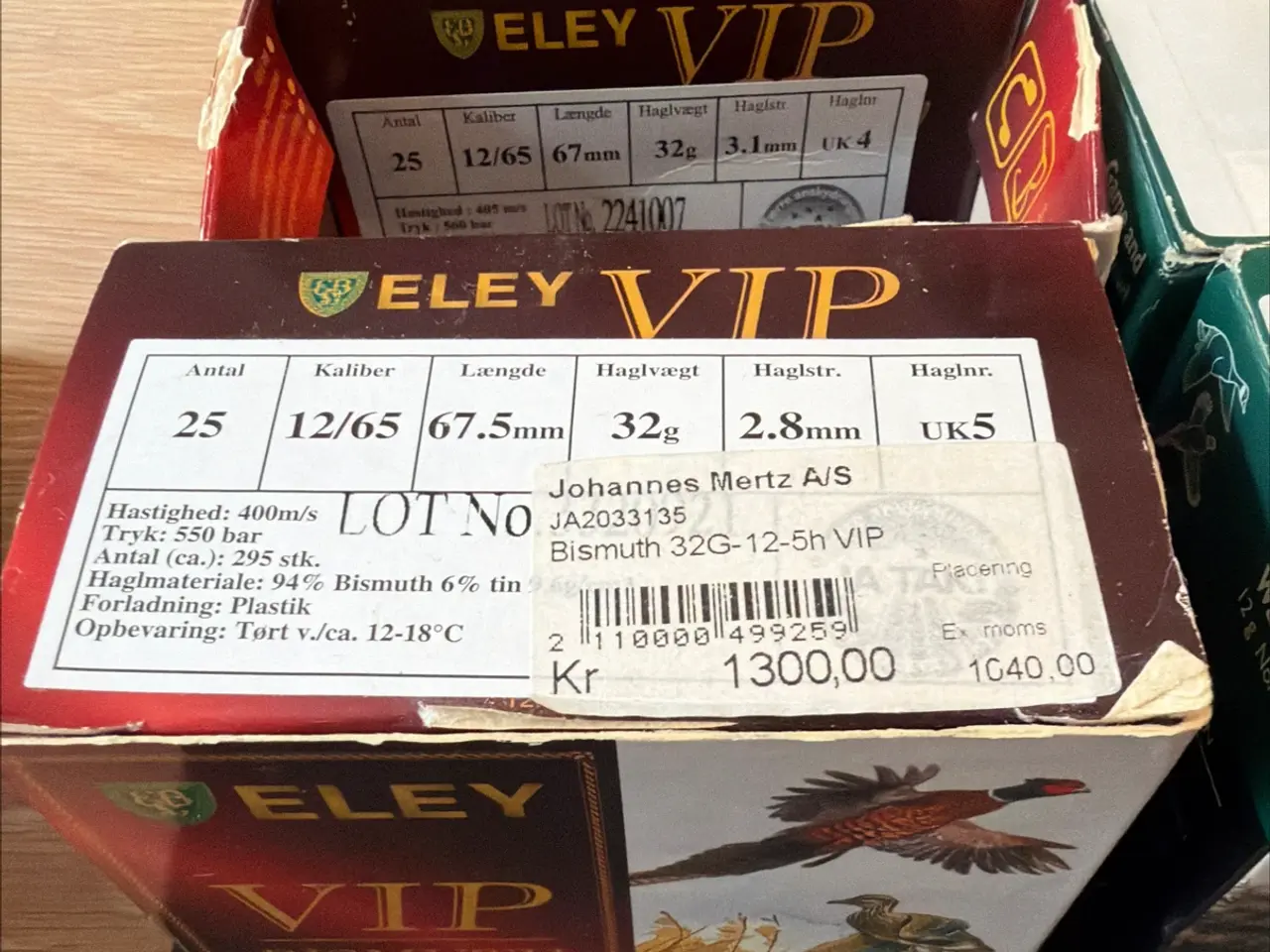 Billede 2 - Haglpatroner kal. 12 – Kent Fasteel + Eley VIP Bis