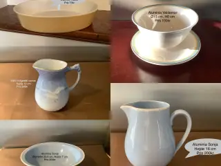 Vintage skåle og kander Aluminia & B&G