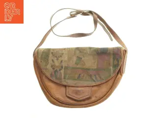 Vintage læder taske med egyptisk motiv (str. 38x25 cm)