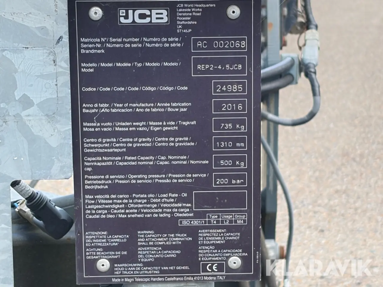 Billede 6 - Kurv / arbejdsplatform JCB REP-4,5 - 1 styk