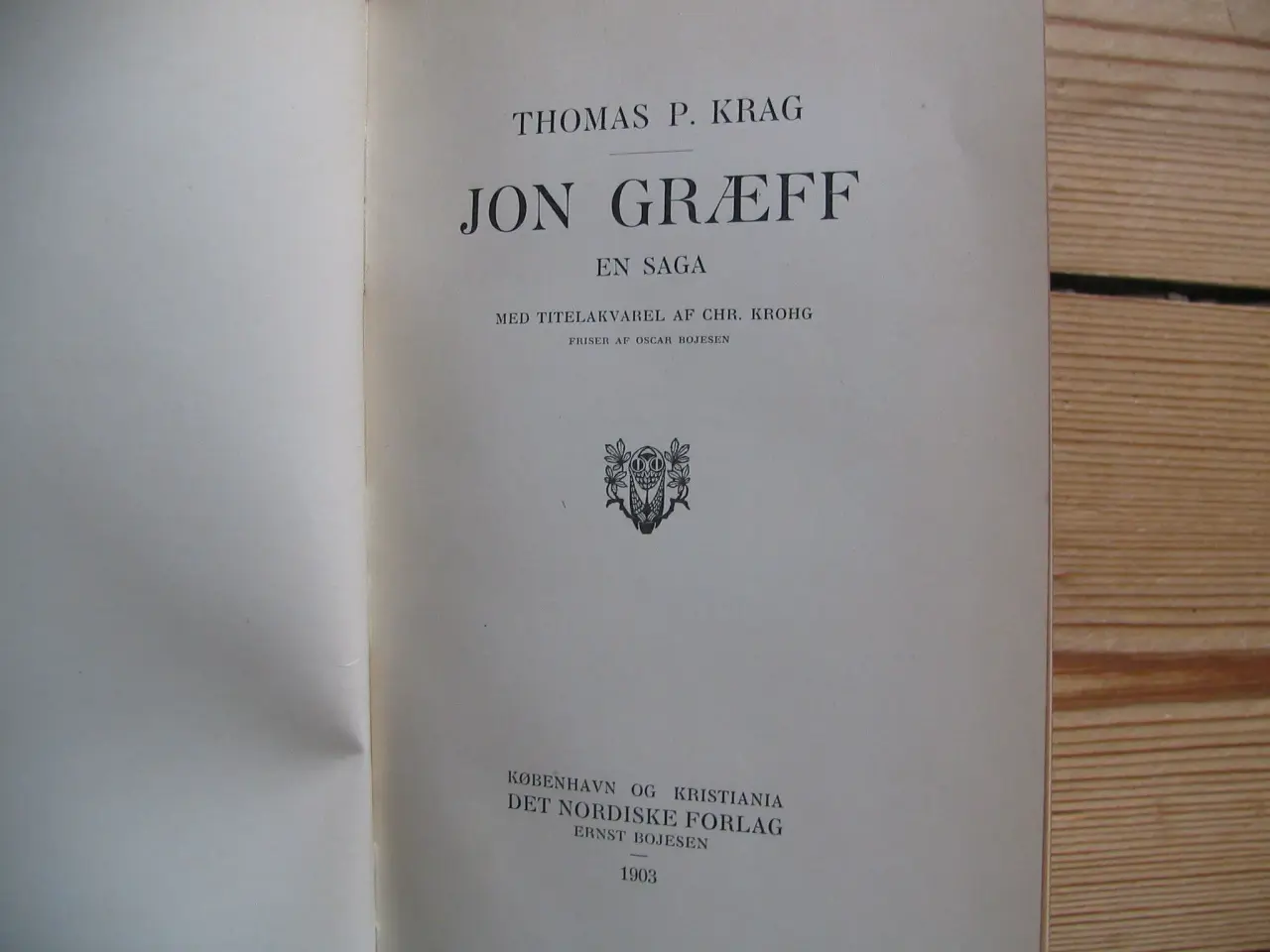 Billede 3 - Thomas P. Krag. Jon Græff, en saga. fra 1903