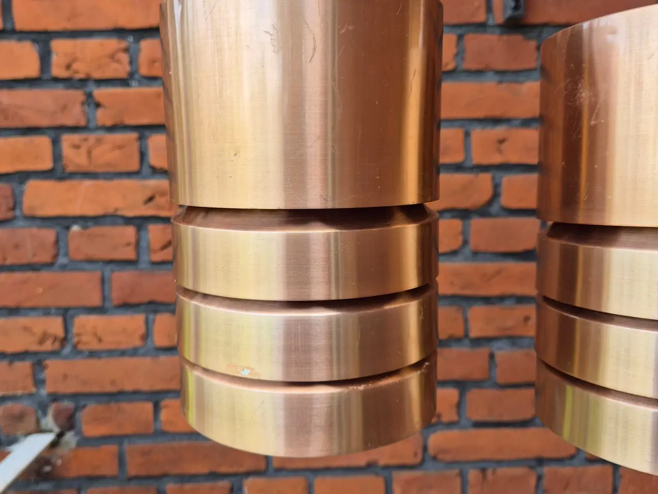 Billede 9 - Cylindriske kobberfarvede retrolamper