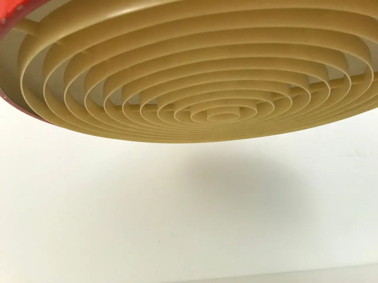 Billede 2 - Retro loftslampe / pendel, orange-rød