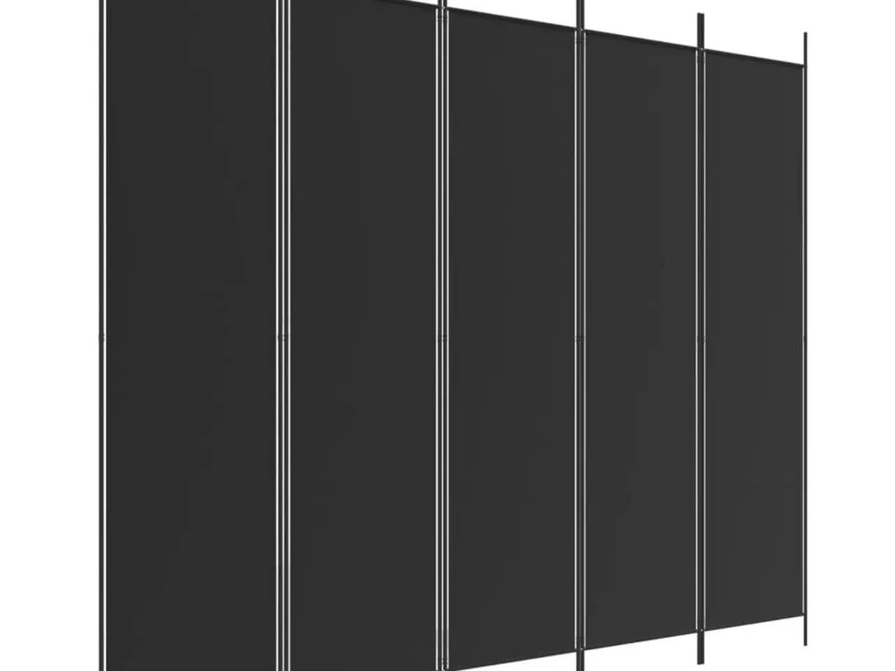 Billede 2 - 5-panels rumdeler 250 x 200 cm - sort