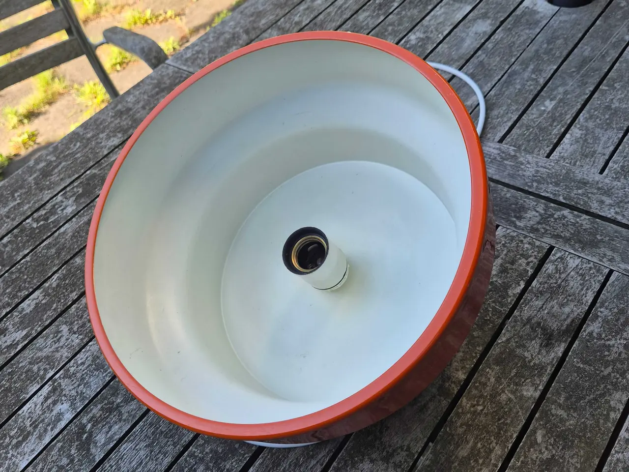 Billede 12 - Fin orange retropendel med flad top