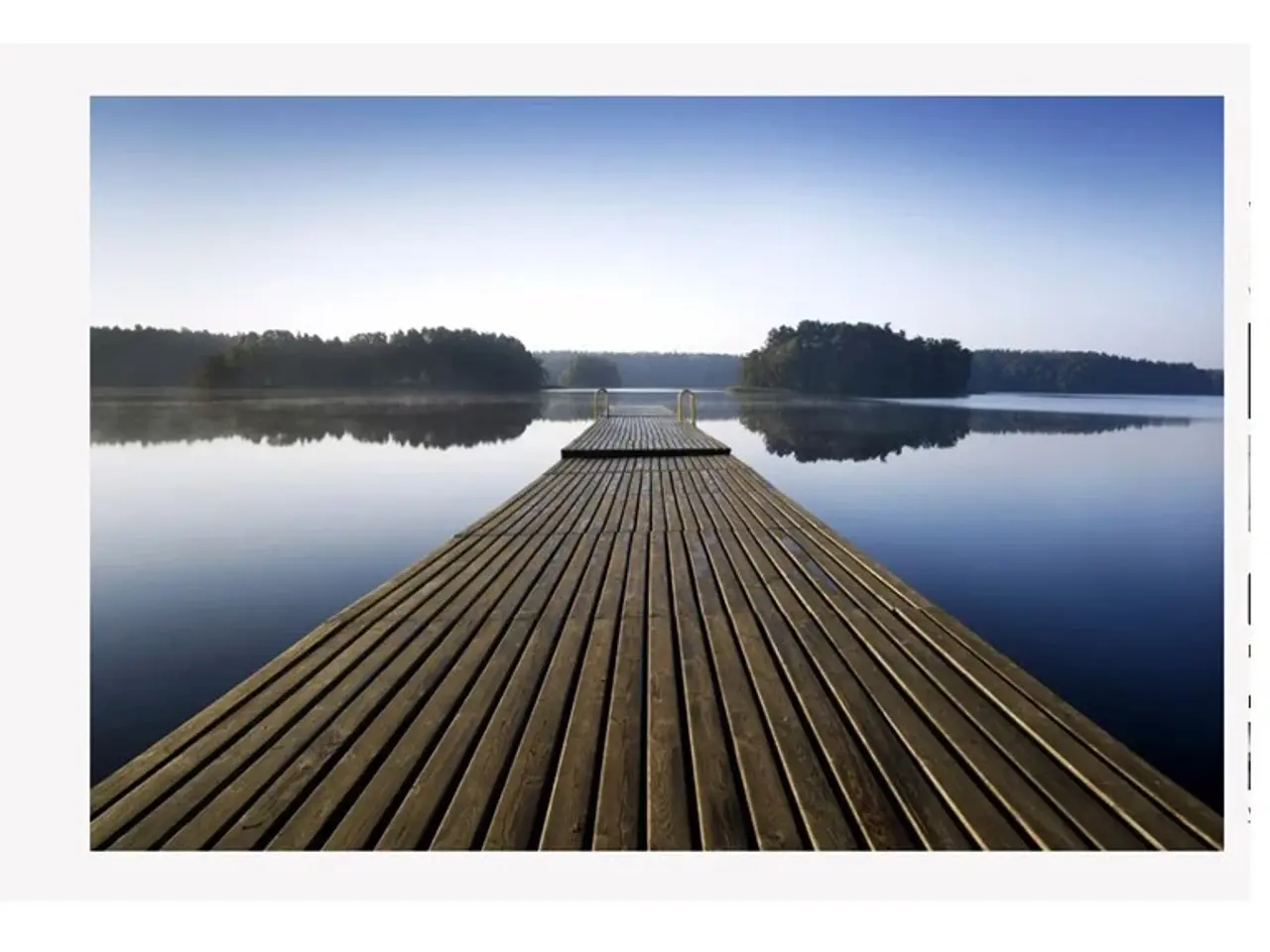 Billede 1 - Photowall Wooden Pier at Morning Tapet