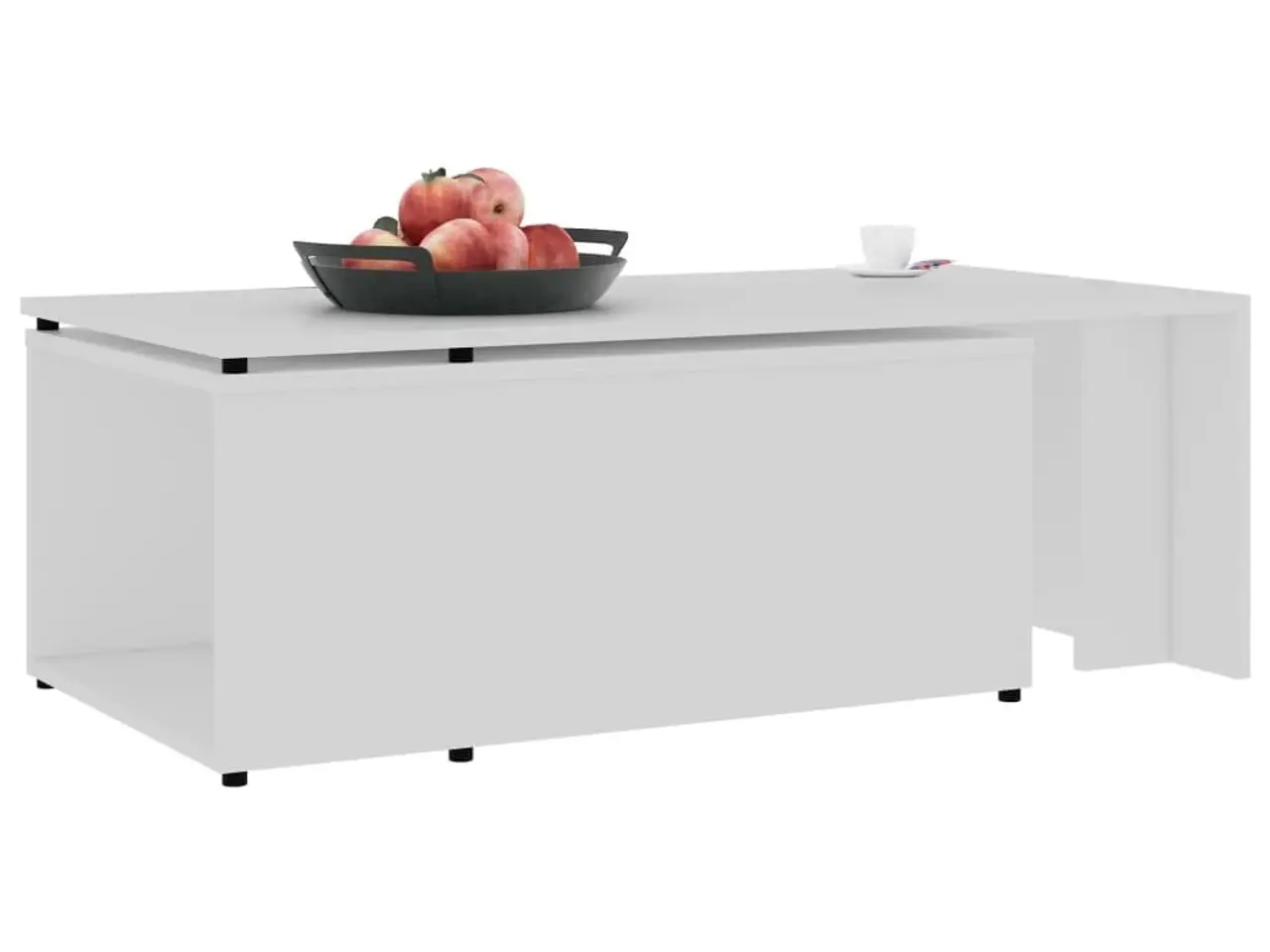 Billede 4 - Sofabord i hvidt konstrueret træ - 150 × 50 × 35 cm