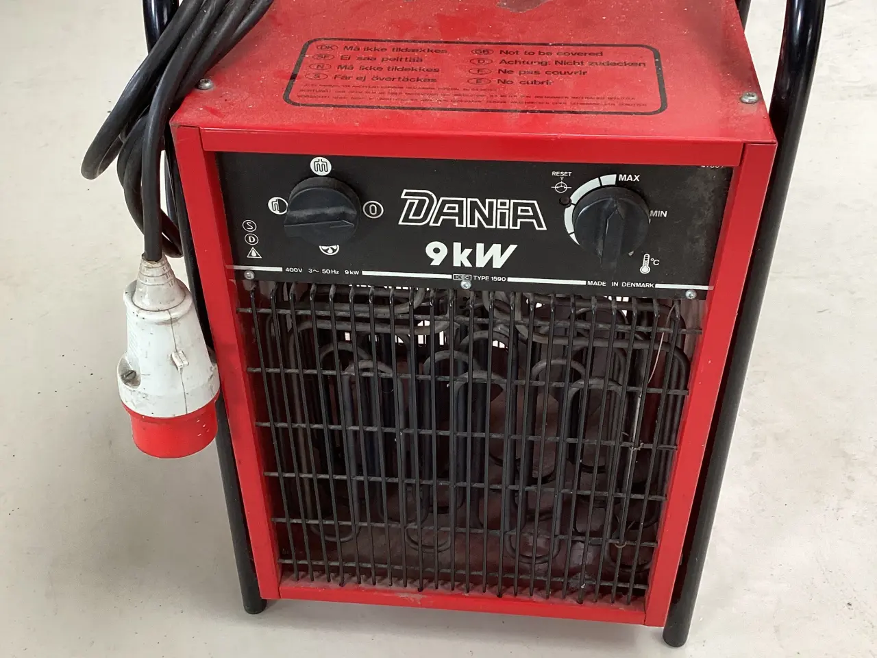 Billede 2 - Dania 9 kW/ 4.5kW varmeblæser – Type 1590