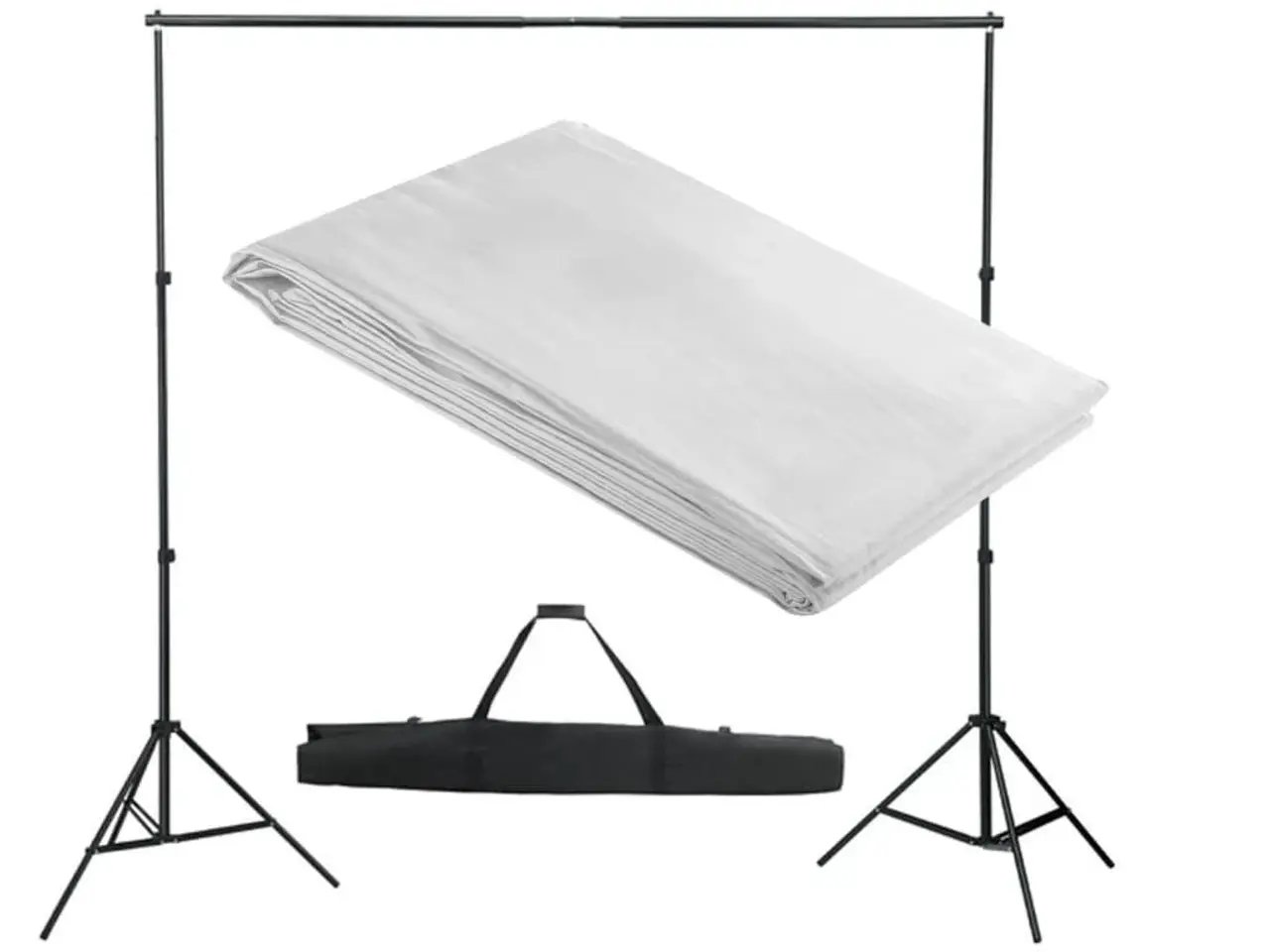 Billede 1 - Stativsystem til fotobaggrund 300 x 300 cm hvid