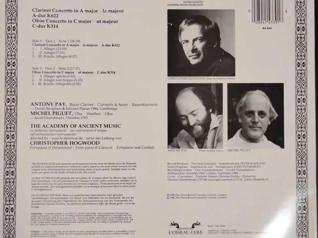 Billede 5 - Mozart: Clarinet obo concert - Ancien Music vinyl