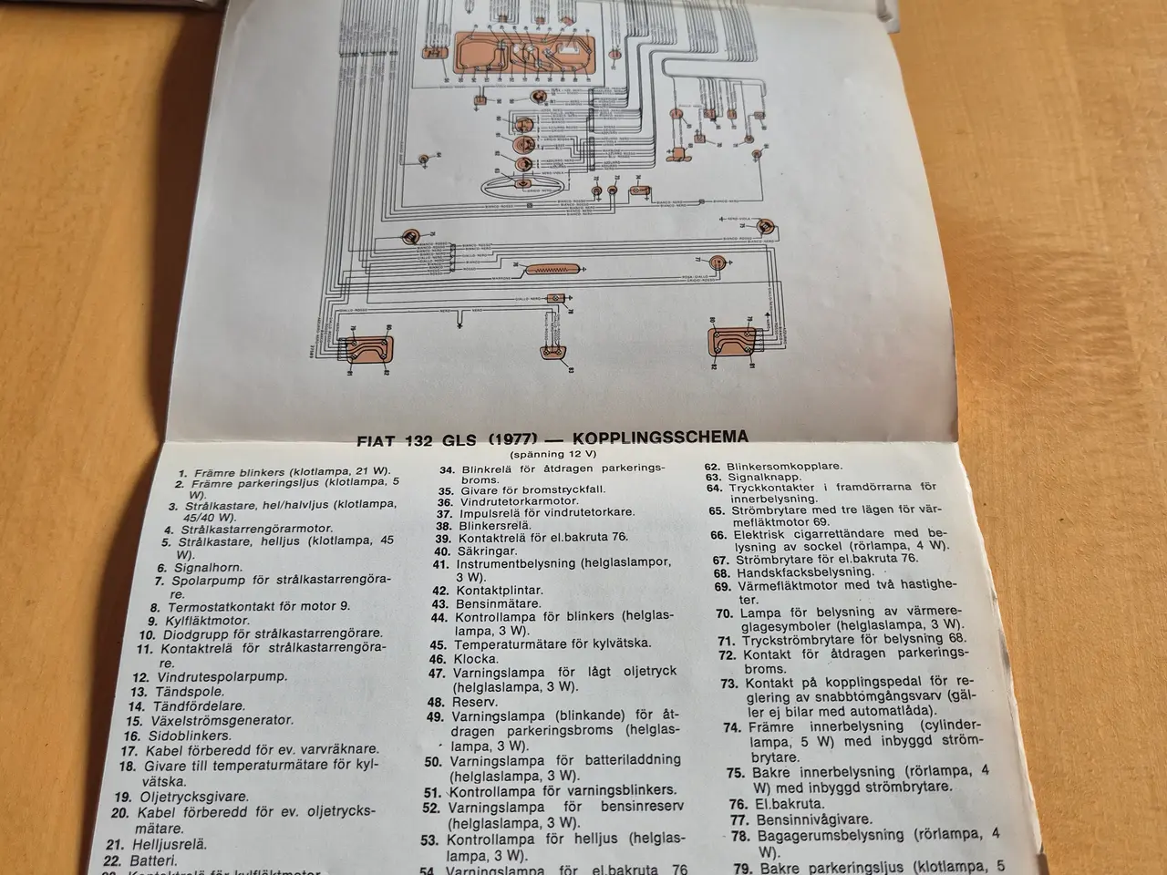 Billede 3 - Instruktionsbog FIAT 132.