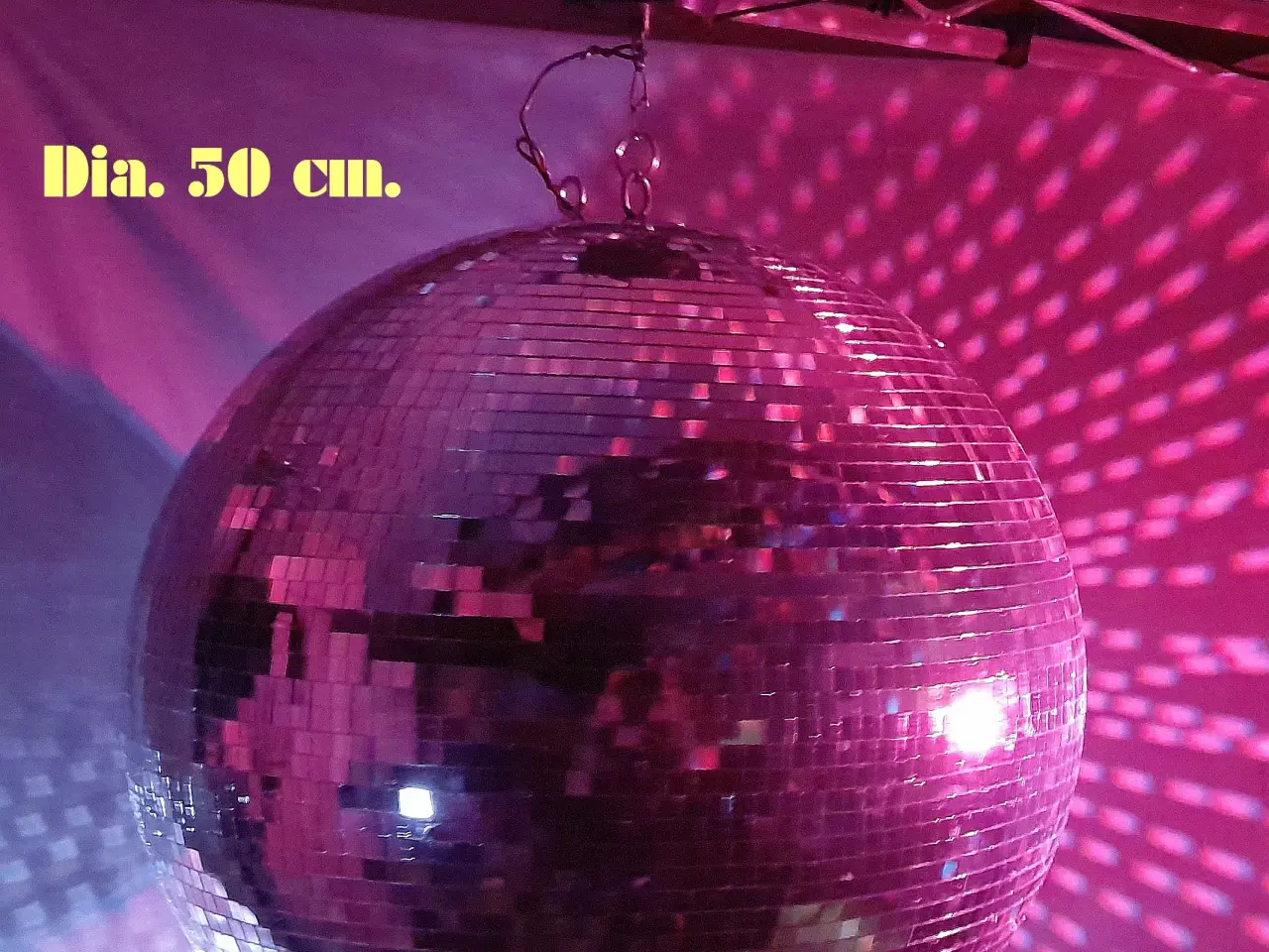 Billede 8 - Udlejes - 50cm. DISCOKUGLE, SPEJLKUGLE, MIRRORBALL