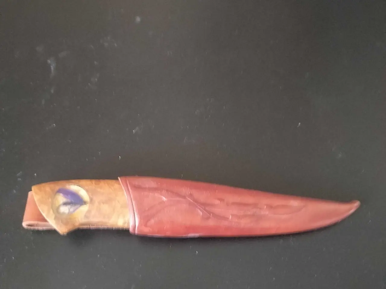 Billede 1 - fiskekniv med læderskede