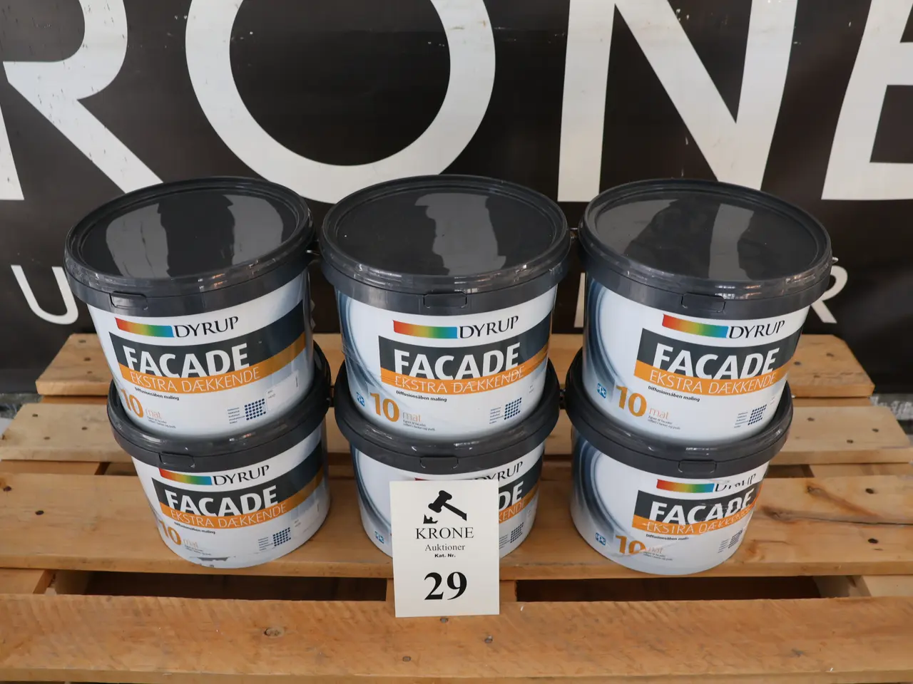 Billede 2 - 6 Stk Dyrup facade ekstra dækkende a 4,5L. 10mat