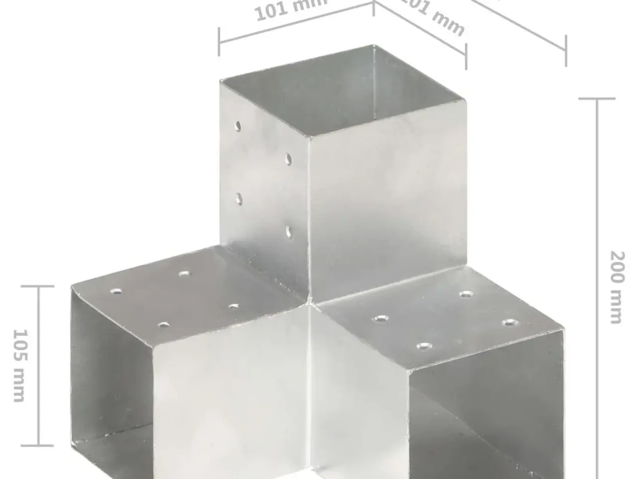 Billede 6 - Stolpebeslag i Y-form 4 stk. til 101 x 101 mm stolper