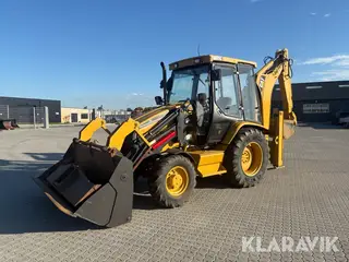Rendegraver Caterpillar 428C 4x4 med tilbehør