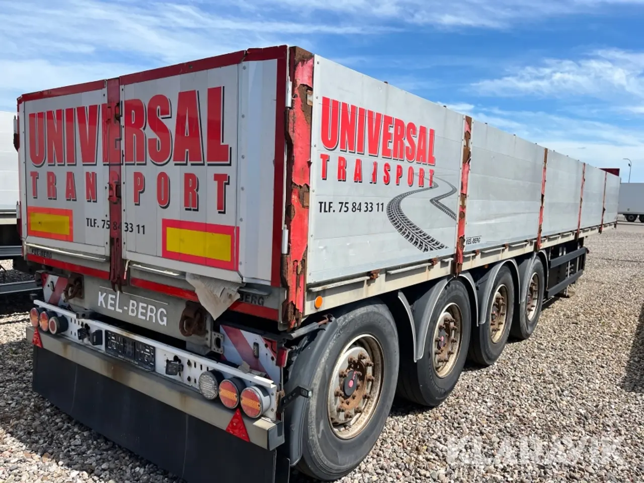 Billede 3 - Trailer Kel-Berg flatbed med alusider 4-akslet