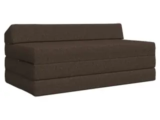 Foldbar sovesofa i stof - gråbrun 120 × 60 × 49 cm