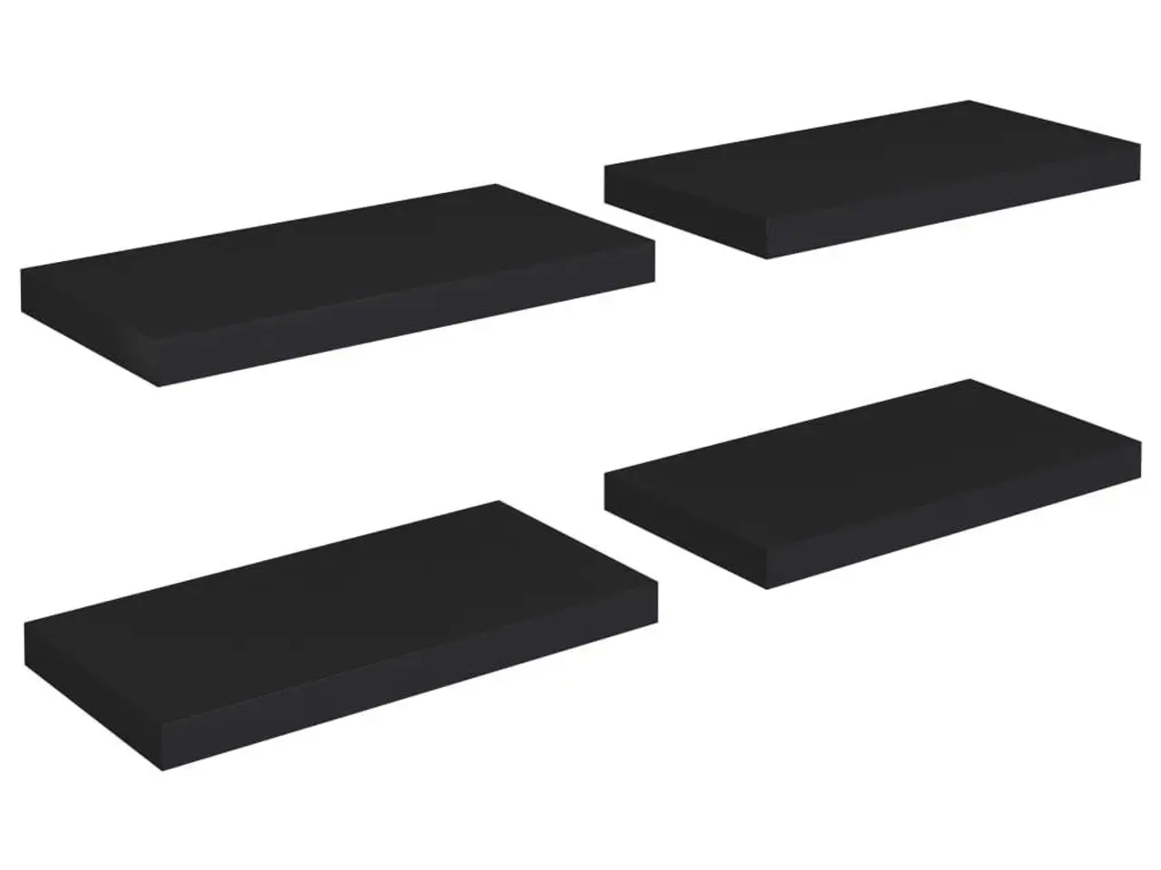 Billede 2 - Væghylder 4 stk. 50×23×3,8 cm i MDF - sort