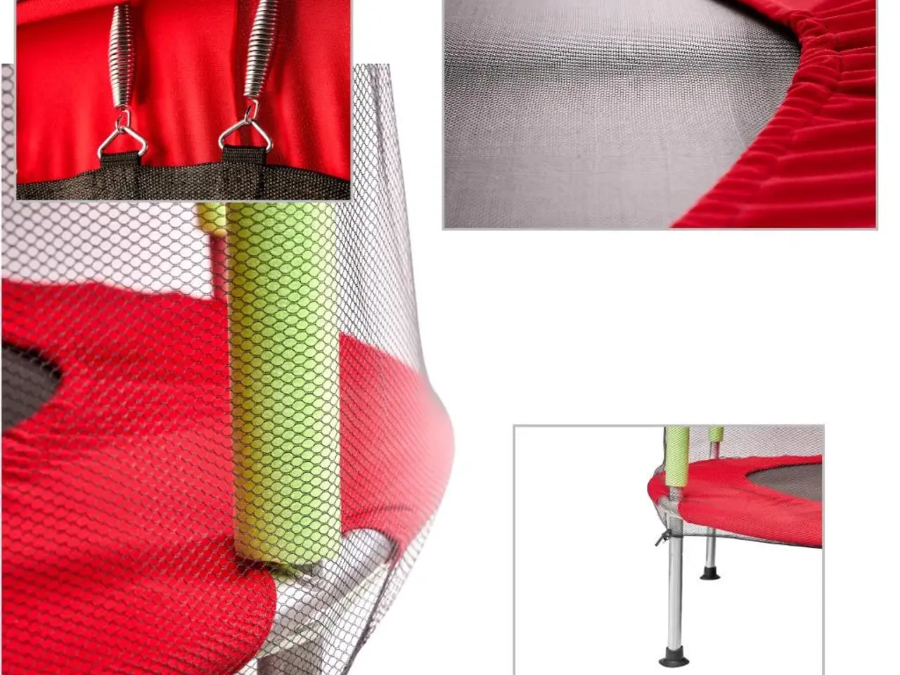 Billede 5 - Havetrampolin til børn med net 140 cm - rød